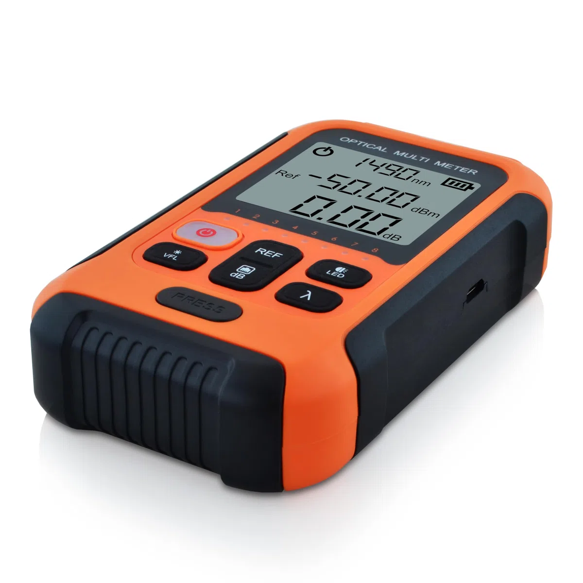 800nm à 1700nm -50dBm à 26dBm OPM Wattmètre à Fibre Optique Intégré 650nm 20km VFL FTTH Puissance Metre Optique Fiber Power Meter Compatible avec APC&UPC FC+SC+LC+ST-SS103PVC13