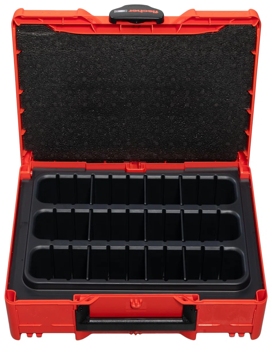 fischer Systainer M137, boîte de rangement et de transport pratique et robuste, compatible avec le système et empilable, réglable individuellement, utilisation à une main pour une manipulation facile