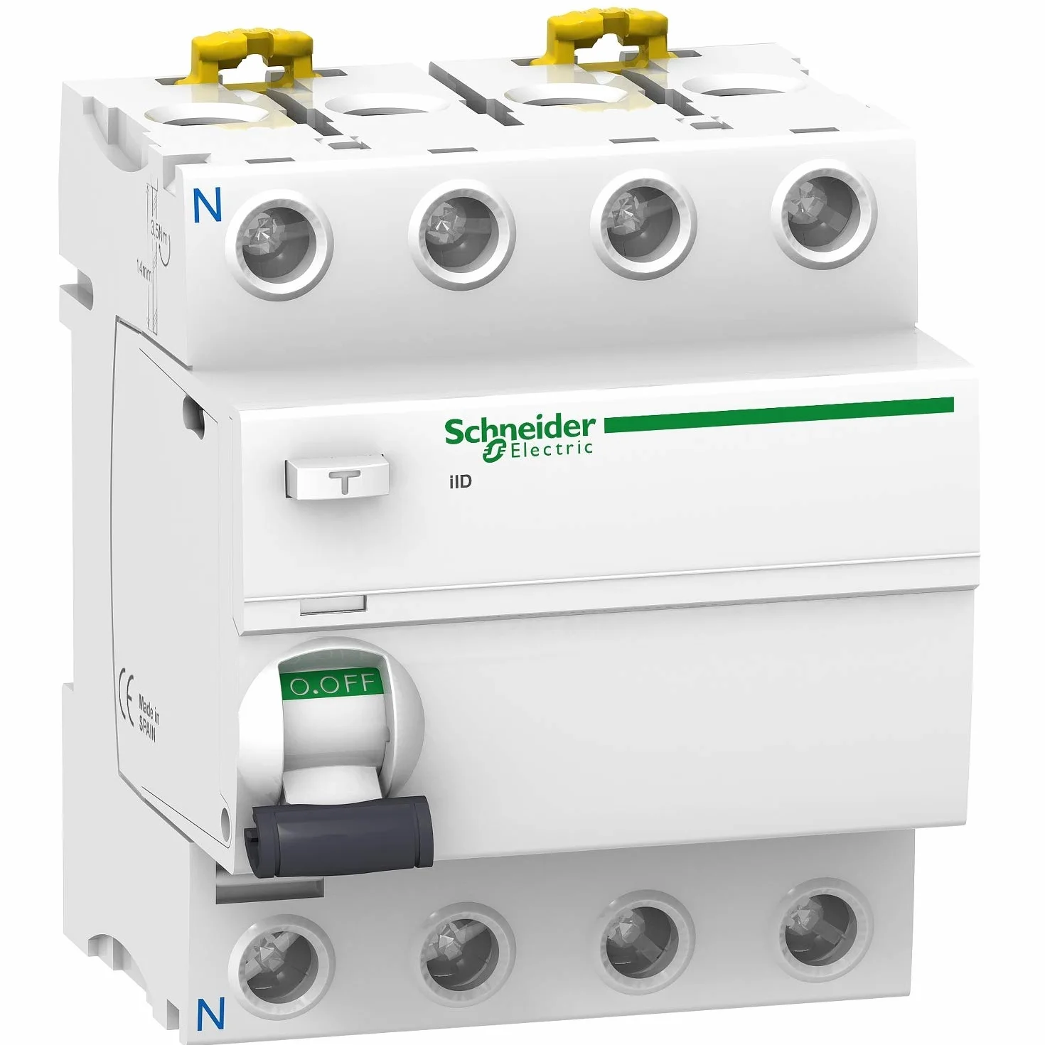 Schneider Electric - Acti9, iID interrupteur différentiel 4P 100A 300mA type AC - A9R14491