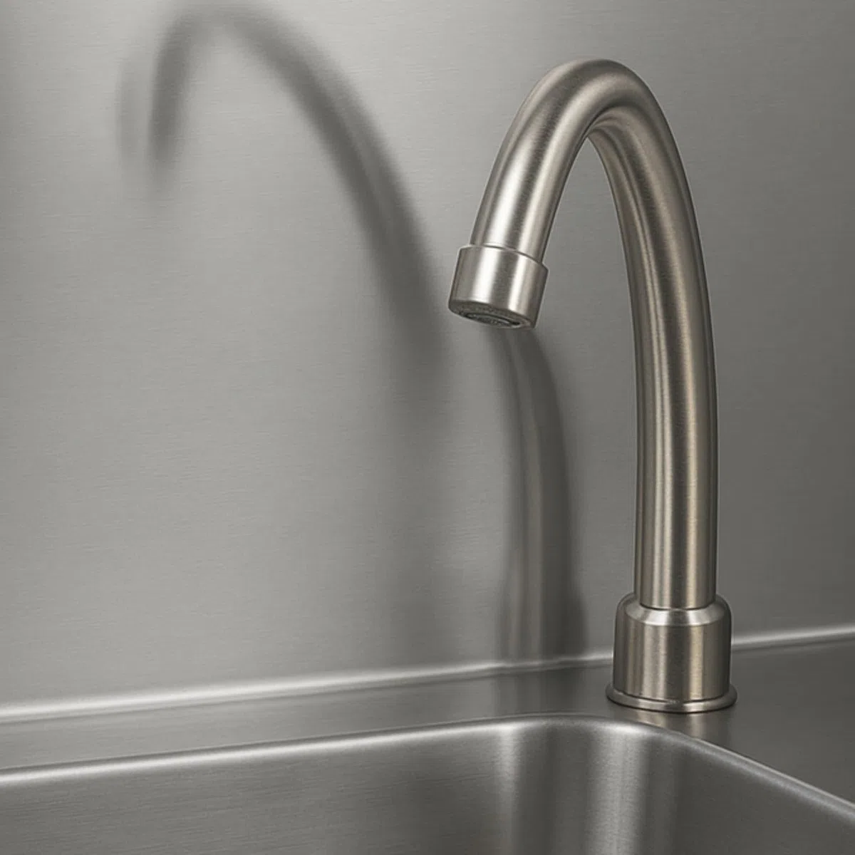 Lave-Mains Professionnel en Acier Inoxydable – Mitigeur à Commande Fémorale – Distributeur de Savon Inclus – Hygiène sans Contact – Montage Mural