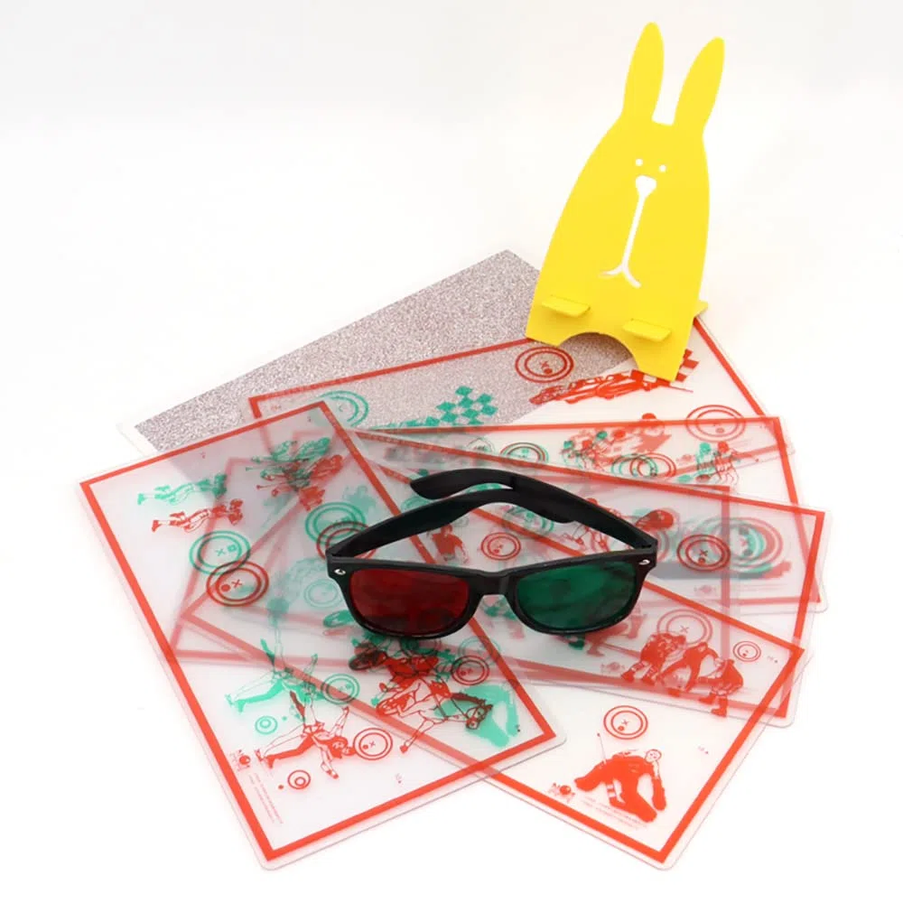 Carte d'entraînement stéréo pour correction de la vision Rouge/vert