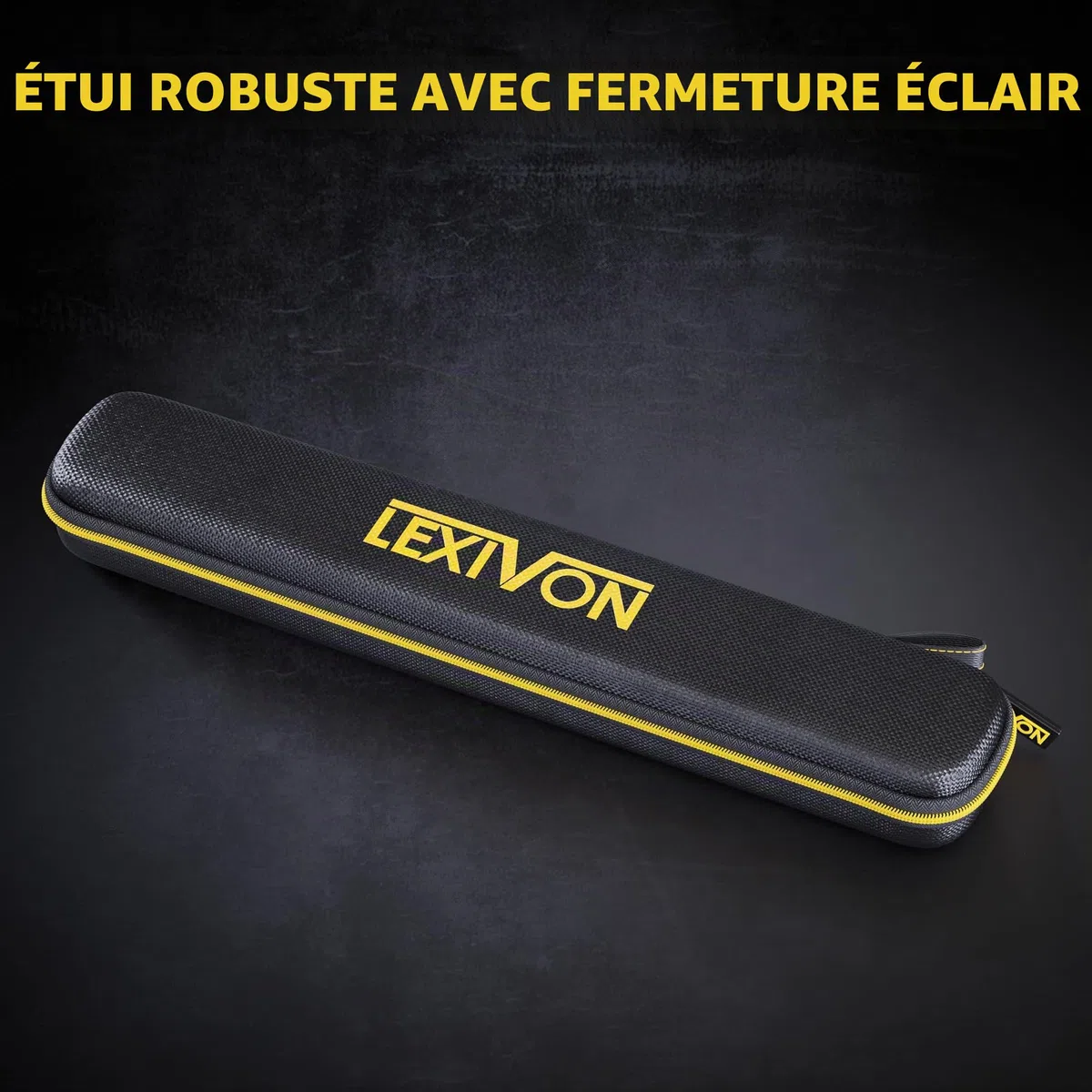 LEXIVON Rapporteur d'angle Numerique, Fausse Equerre Numerique en Aluminium, Jauge d'angle Multifonction de 250 mm, avec Grand Écran et Pochette Zippée Robuste (LX-DAF10)