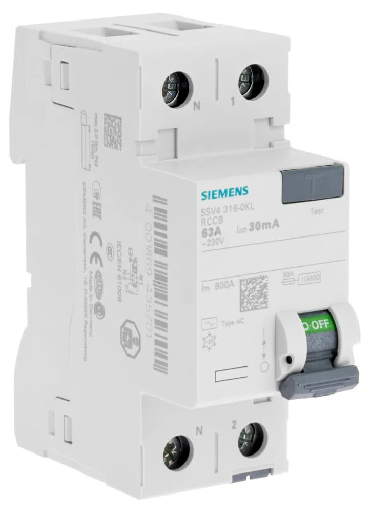 SIEMENS - Interrupteur Différentiel 30 mA 63 A - Type AC