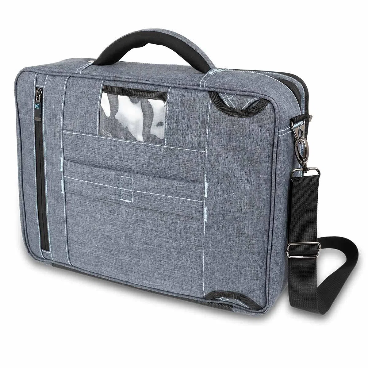 Elite Bags, Mallette d'aide à domicile, Mod. Street's, Design moderne et Pratique, Noir et Gris, 40 x 30 x 16 cm