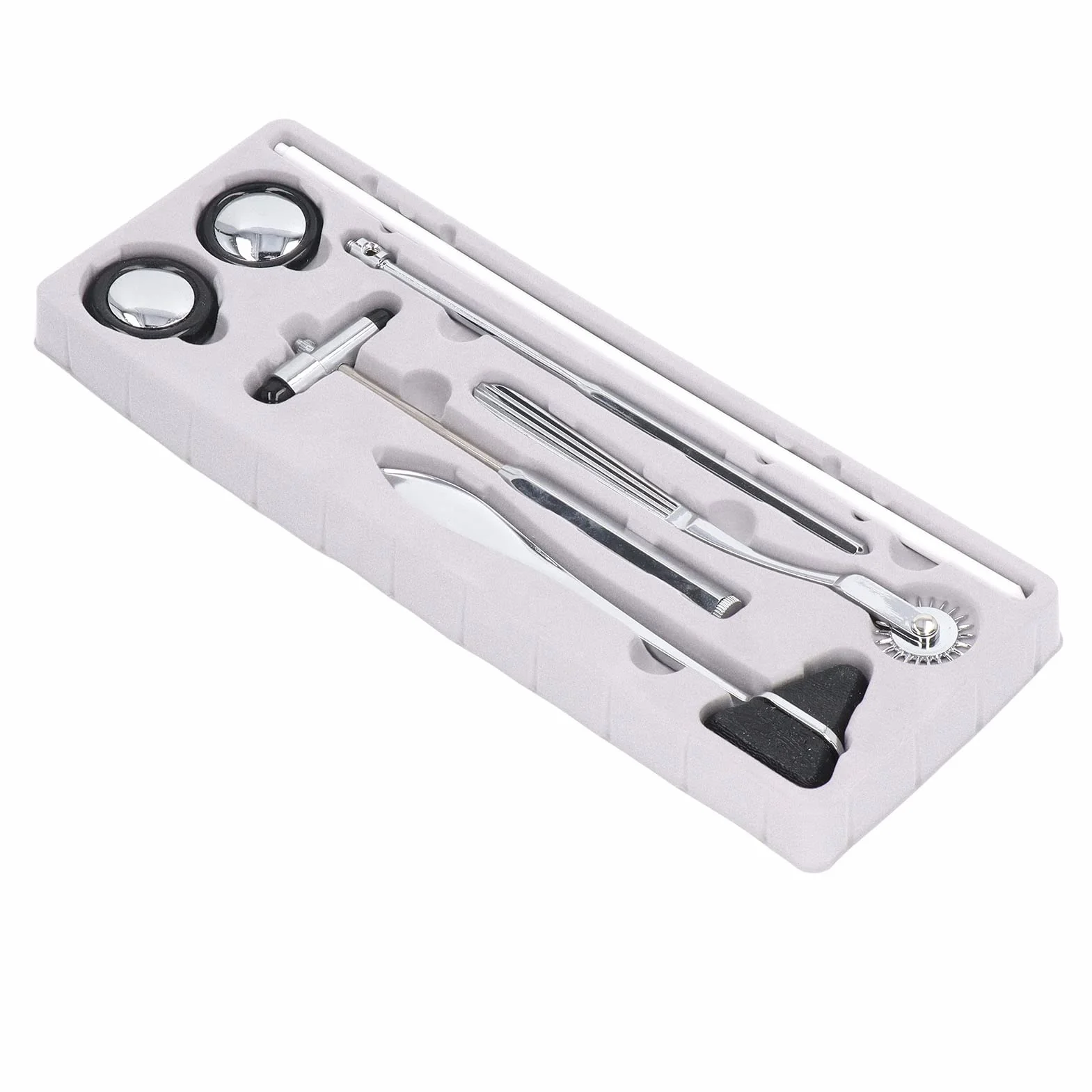 Ensemble de Marteau Réflexe Neurologique 5 Pièces - Portable Multifonctionnel en Acier Inoxydable pour Examen du Système Nerveux