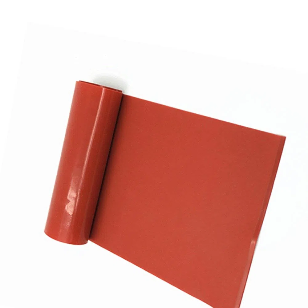 Feuille de caoutchouc silicone 500x500mm Rouge - Epaisseur 3mm