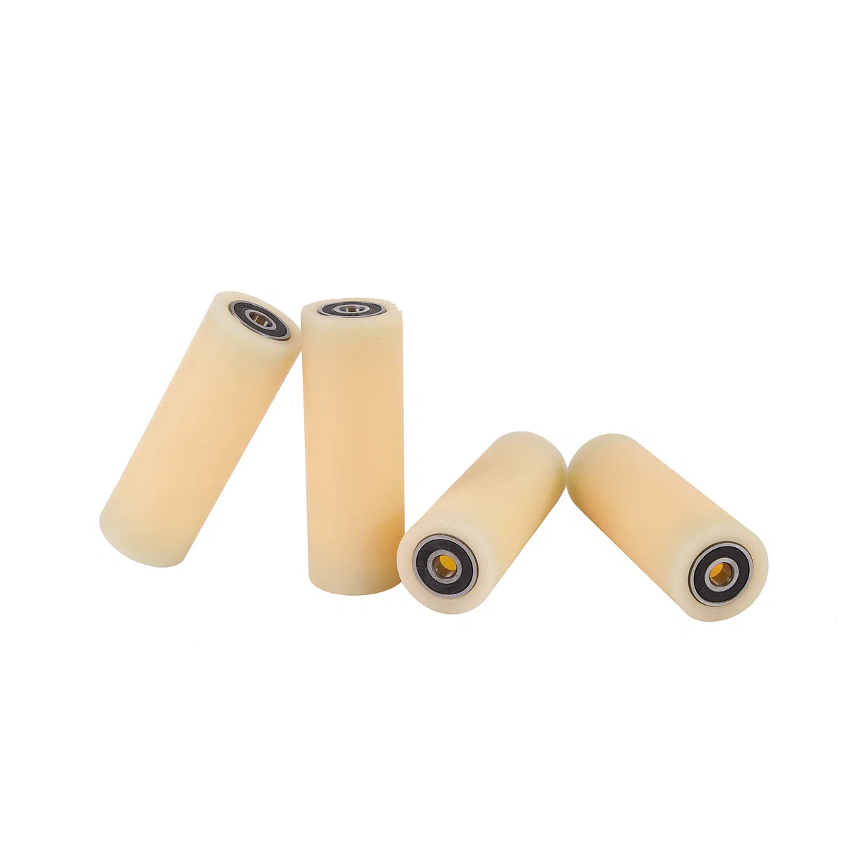 Smart Machines - Rouleaux en nylon polyamide de 35 mm de diamètre et 100 mm de large - Roulement de 8 mm - Autolubrifiant, Résistant à l'usure et à l'abrasion, Réduction du bruit - 4 pièces