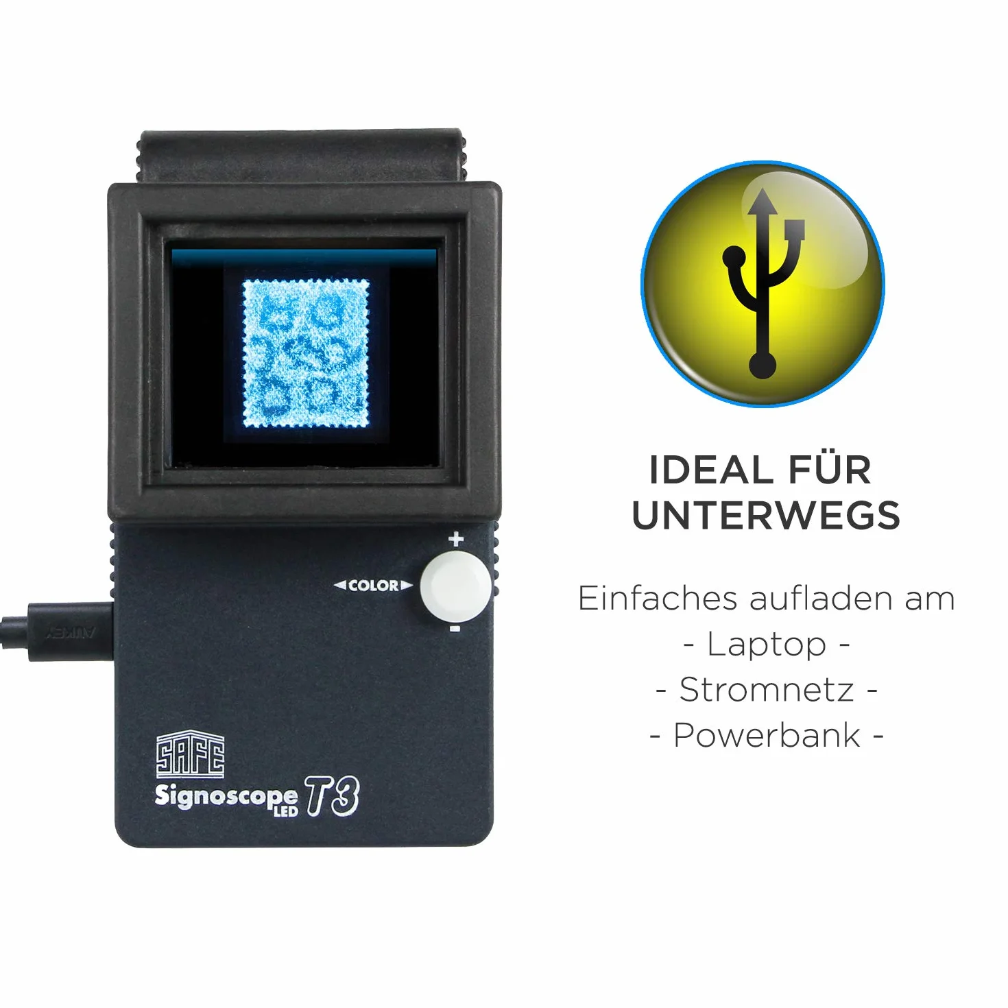 SAFE 9893 Détecteur de filigrane Signoscope T3 pour vos timbres