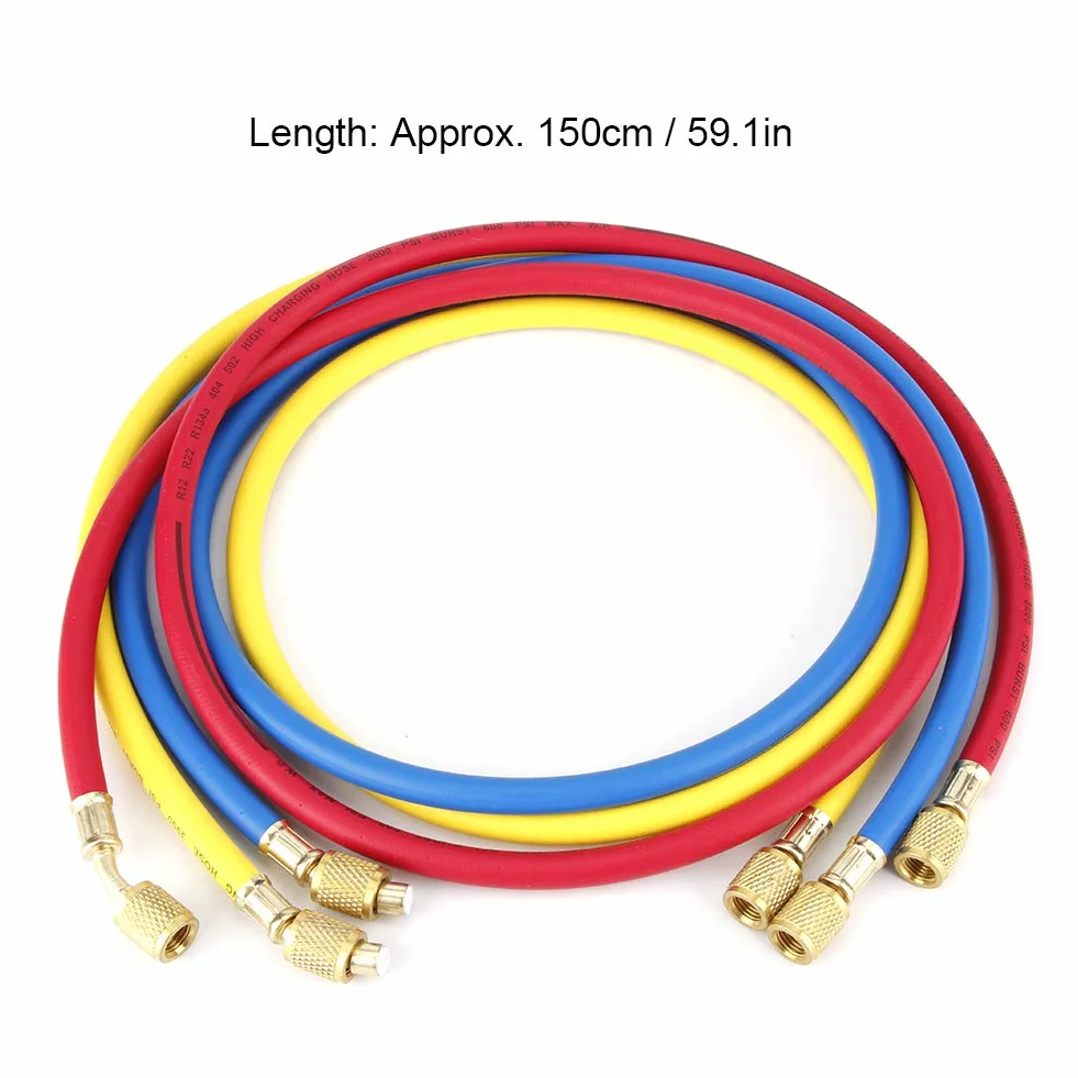 TUBE de Fluorure de Climatisation, Tuyau de Réfrigérant, Outil D'ajout de Liquide de Refroidissement, Accessoire 600PSI 1/4 Pouces, étanchéité Robuste à Haute Pression
