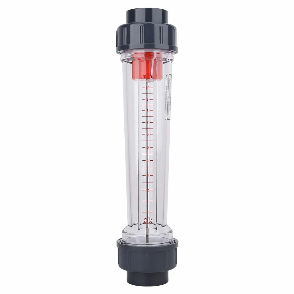 Débitmètre liquide en plastique, Débitmètre de piscine 50 mm plastique 1-10 m3/h Haute Précision Débit Instantané Bouche Plate 50mm Pour LZS-40 (D) Rotamètre Liquide