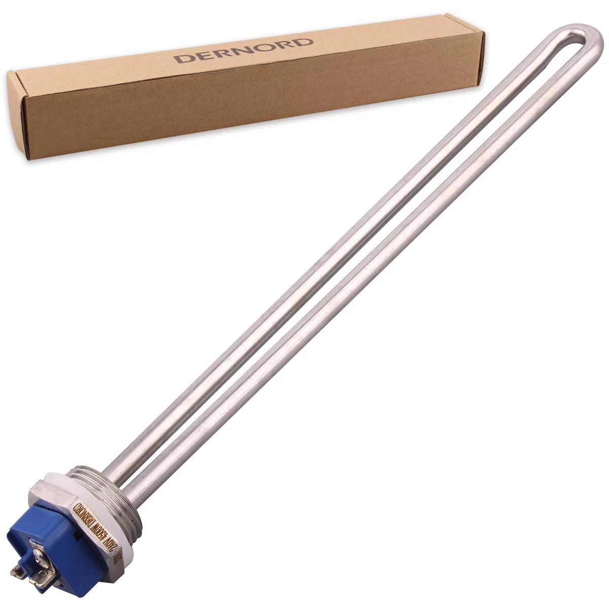 DERNORD Élément chauffant en acier inoxydable 240 V 4500 W Filetage BSP 1"