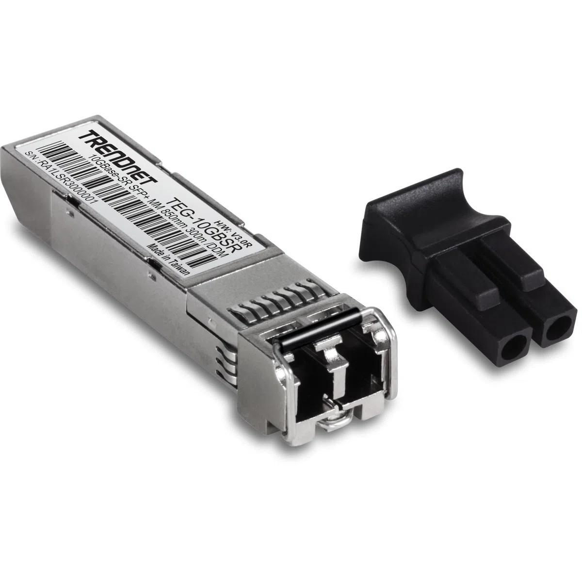 TRENDnet, TEG-10GBSR, Module LC multimode SFP+ 10GBASE-SR, Compatible avec des Distances allant jusqu'à 300 m (984 Pieds)