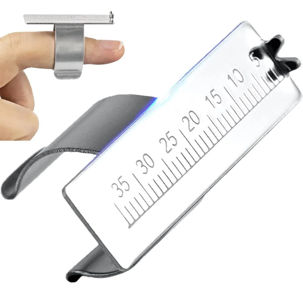 1pc Règle Dentaire Aluminium Instrument Instrument Dentistry Ring Ruer Root Canal Mesurer Tool pour Les Outils De Dentiste Endodontique