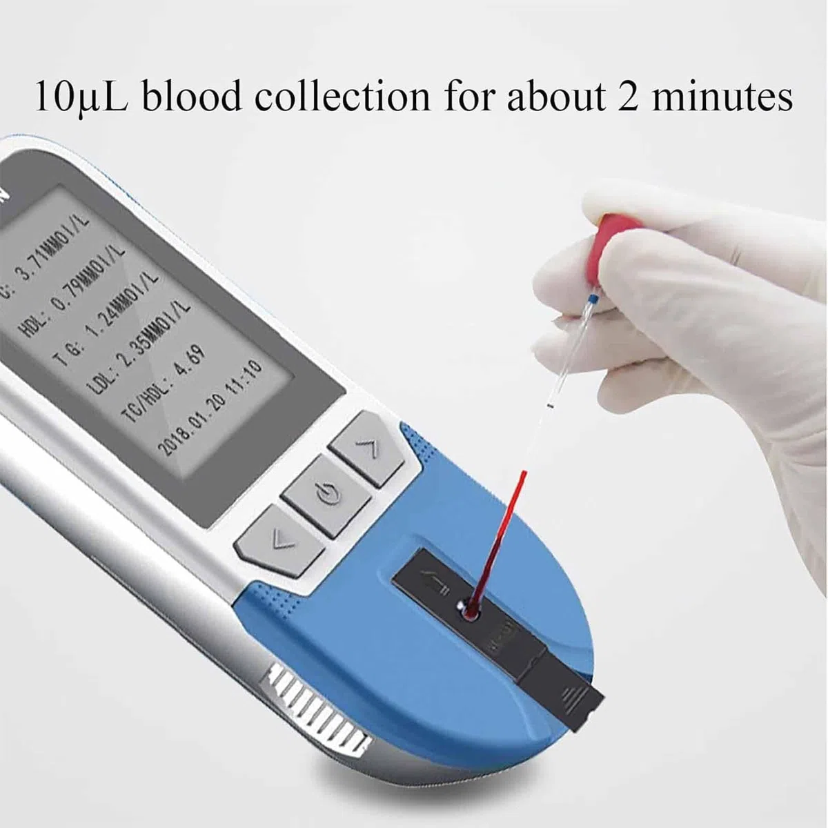 Moniteur De Lipides Multifonction, Testeur De Lipides Sanguins Avec 25 Bandelettes De Test Et 500 Jeux De Valeurs De Mémoire, Résultats Rapides En 2 Minutes Et Facile À Utiliser, Professionnalisme