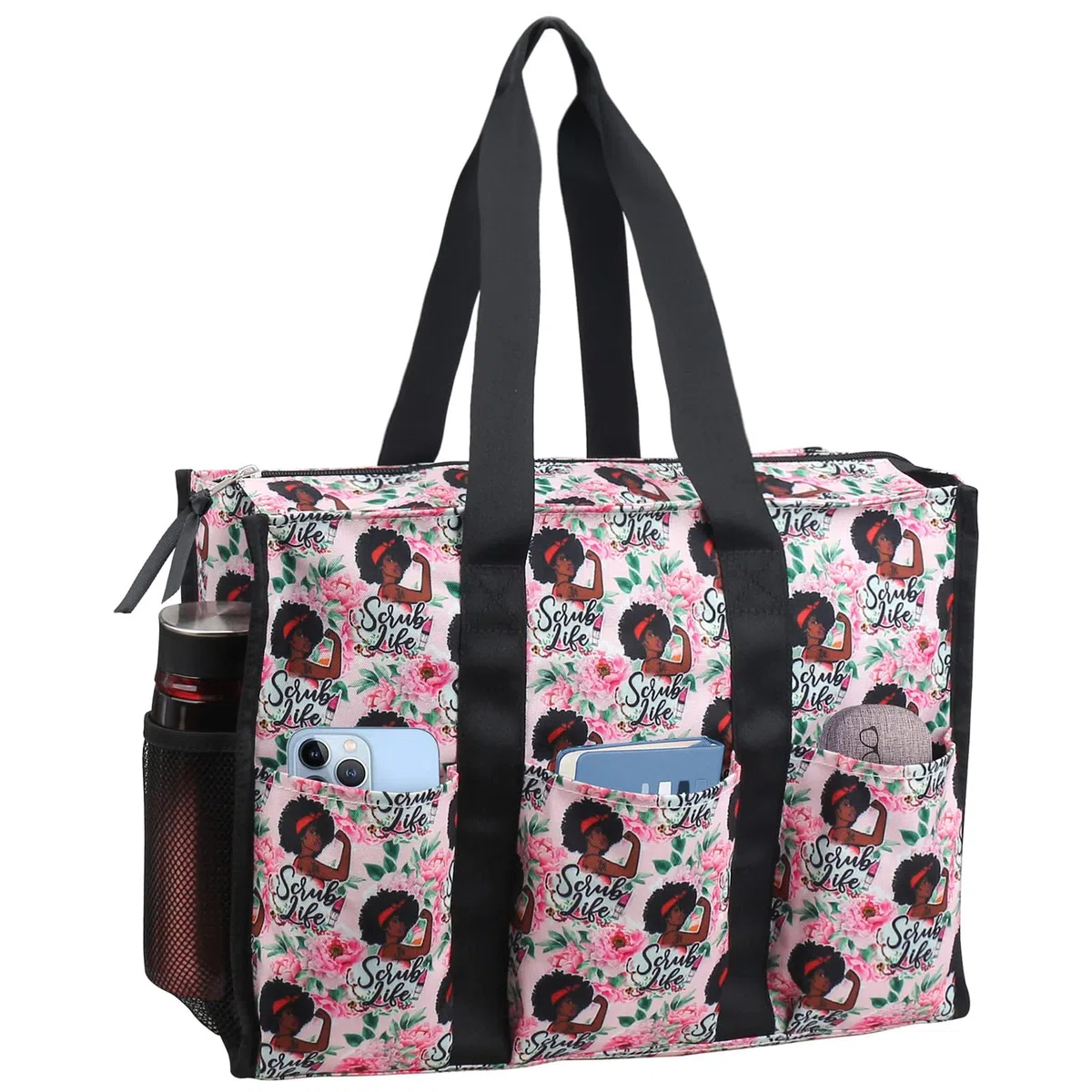 ABAMERICA Nurse Bags for Work Nursing Bag Multiple Pockets Waterproof Organizing Zip Top Clinical Bag for Nursing Students Home Health