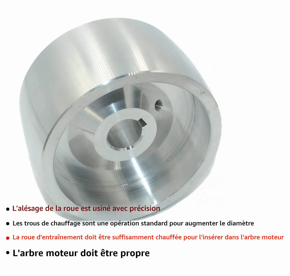 (AL4-19) Kit de meuleuse à courroie fraisée CNC pour aiguiseur de couteaux 100 mm Entraînement 19 mm Tige 75 mm Roue de direction 50 mm Idler
