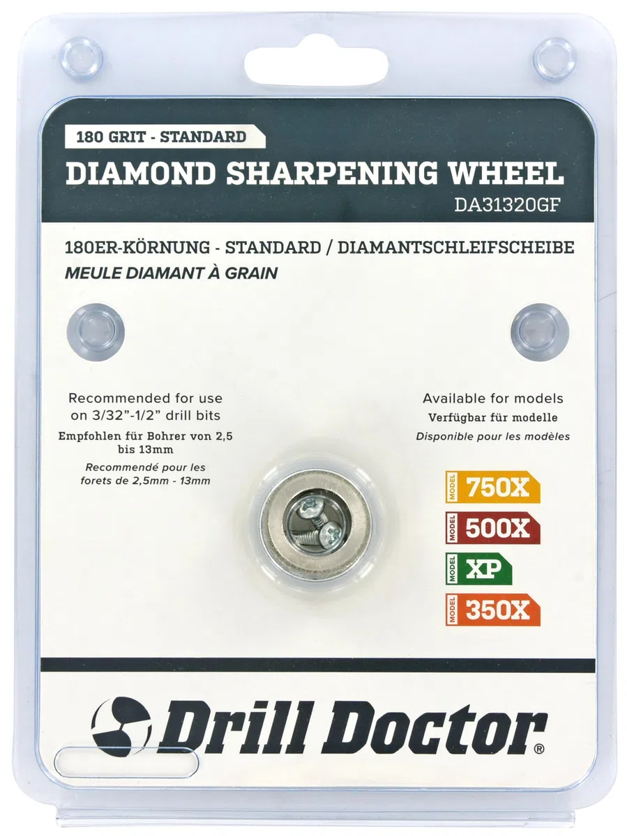 Tivoly • Meule pour Affûteuse Drill Doctor • Diamant à Grain 180 • Pour l'Affûtage des Forets Métaux et Béton