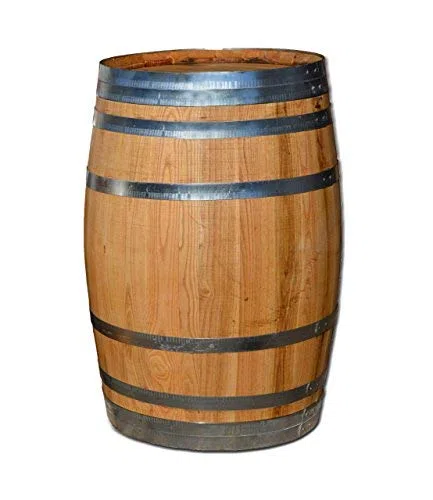 Tonneau en châtaignier de 100 litres Nouveau - huilé (fermé/Table)