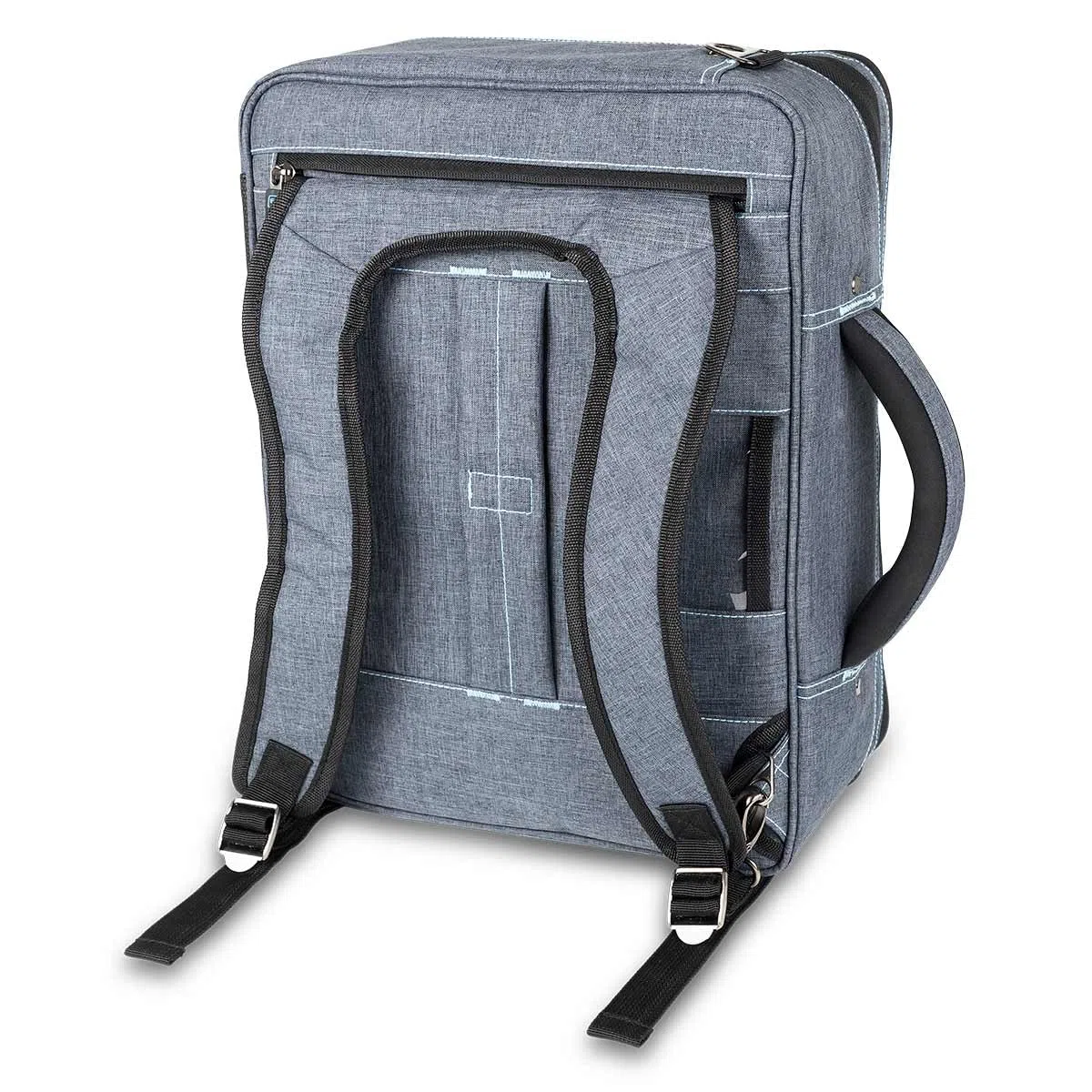 Elite Bags, Mallette d'aide à domicile, Mod. Street's, Design moderne et Pratique, Noir et Gris, 40 x 30 x 16 cm