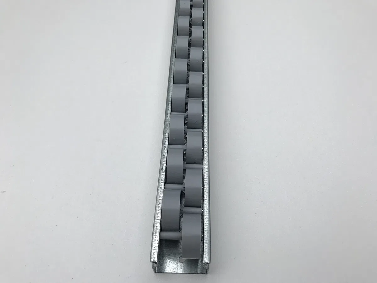 rail a roulettes galets rouleaux double galet gris (longueur: 2 m)