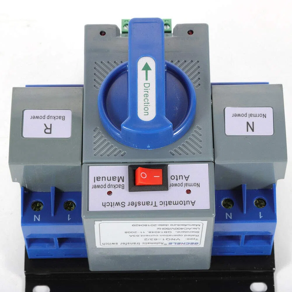 2P 63A Double Alimentation Électrique Commutateur de Transfert Automatique Transfer Switch Commutateur de Transfert Umschalter AC-33iB