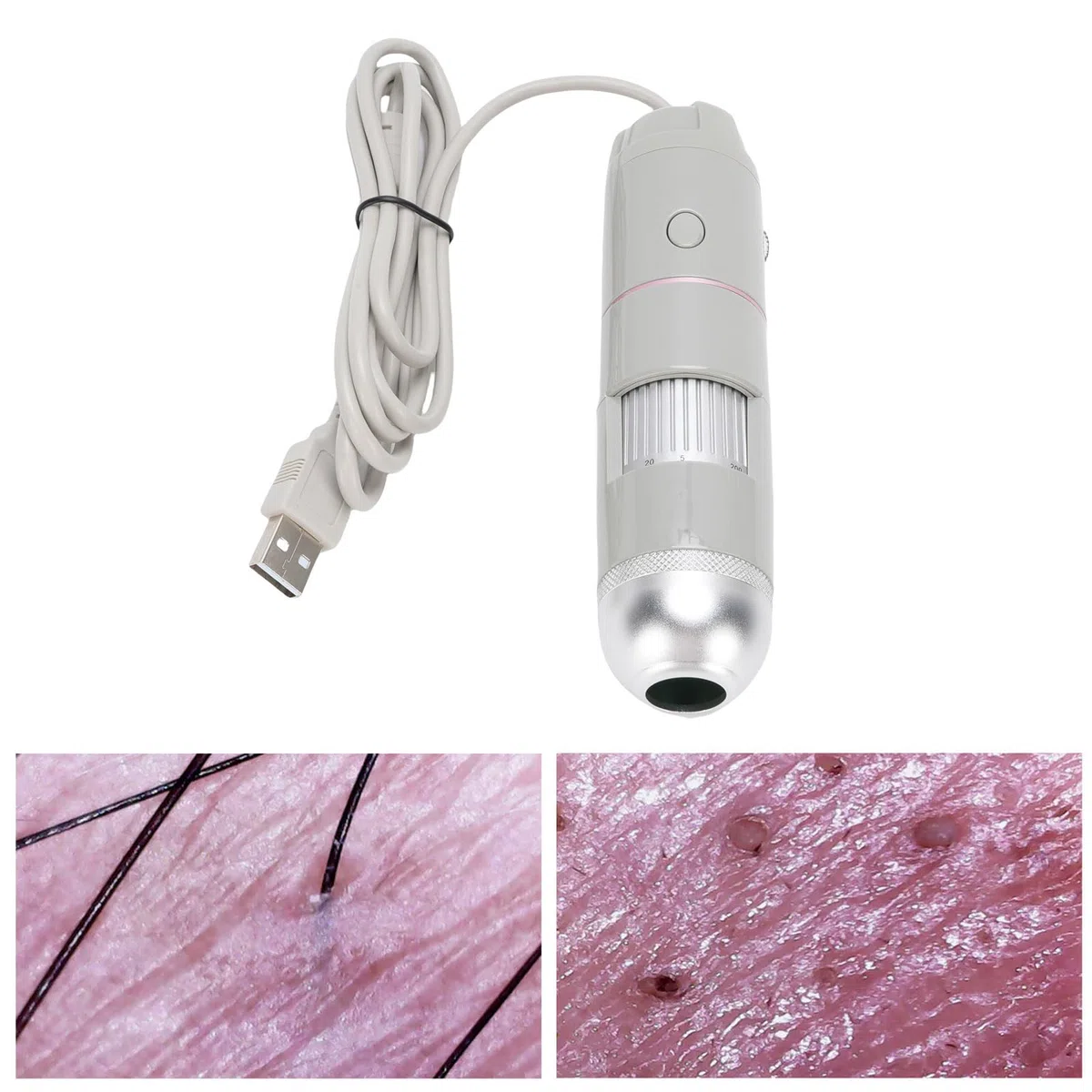 Machine D'analyseur de Test de Détection du Cuir Chevelu Follicule avec une Caméra 2MP 8 Lumières LED pour L'analyse de la Peau Professionnelle Utiliser les Soins Capillaires