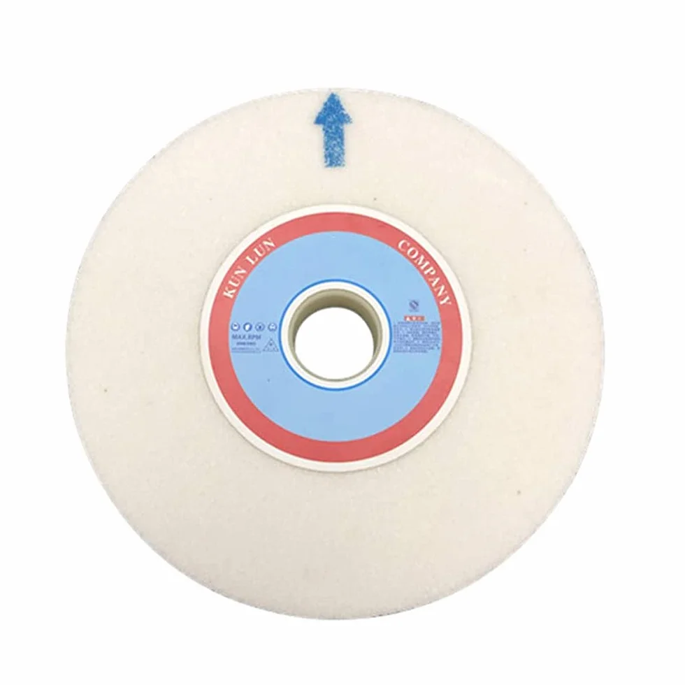Meule en Corindon Blanc - OD : 200 Mm, Diamètre du Trou : 32 Mm, Épaisseur : 20 Mm 1 Pc pour des Applications Telles Que L'acier Ou Les Métaux,100 Grit