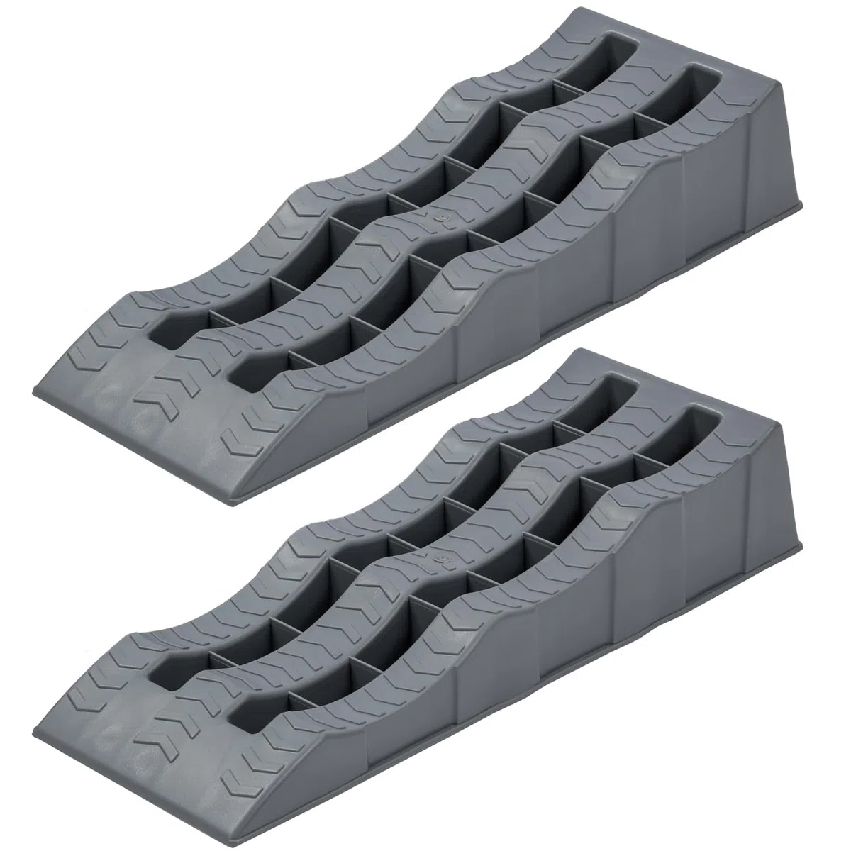 KATSU Rampes de Nivellement pour Caravane 2 Pièces Capacité de 4 Tonnes Robuste à 3 Niveaux pour Camping-car, Véhicules, Garage, Atelier, Service de Voiture