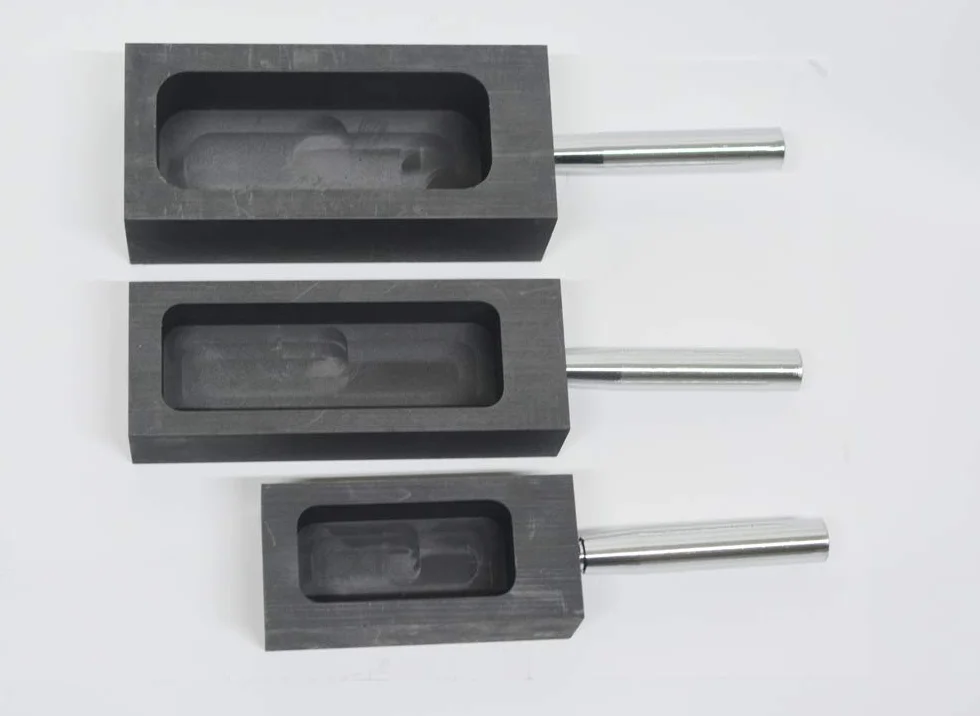 LLF Moule en graphite doré et argenté pour fondre le moulage avec barre en métal - 1kg