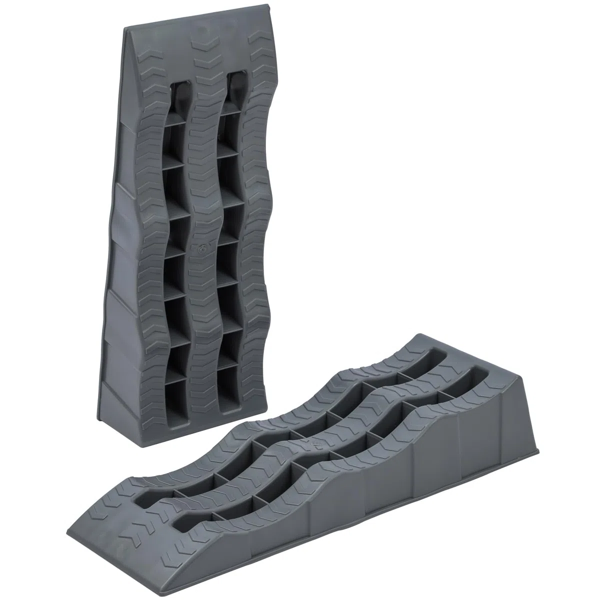 KATSU Rampes de Nivellement pour Caravane 2 Pièces Capacité de 4 Tonnes Robuste à 3 Niveaux pour Camping-car, Véhicules, Garage, Atelier, Service de Voiture