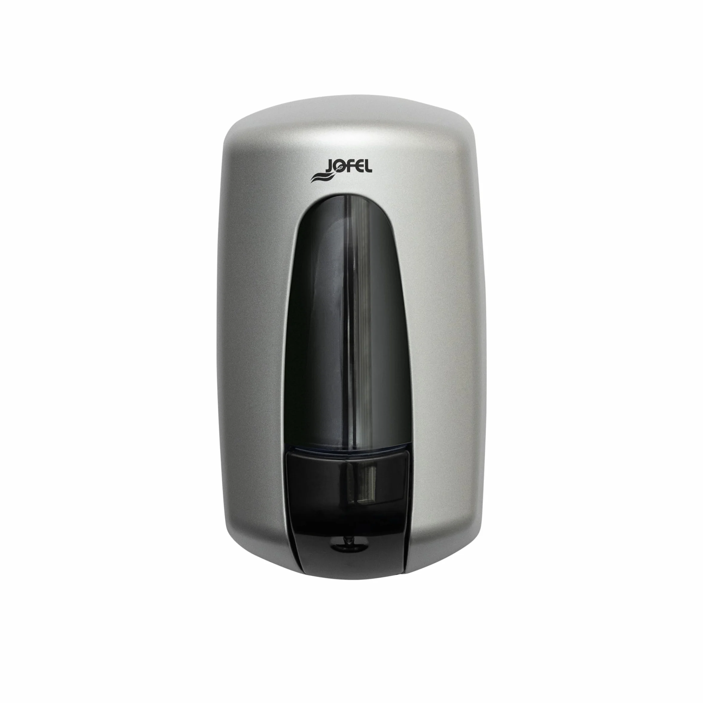 Jofel - Distributeur de Savon Liquide Mural Rechargeable de 0,9 l, Distributeur de Savon pour la Salle de Bains, Valve Anti-Corrosion et Anti-Goutte, Corps en ABS, Aitana AC70300