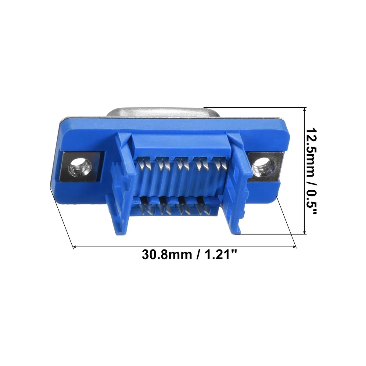 QUARKZMAN D-SUB DB9 9 Broche Mâle IDC Type Sertissage Adaptateur Connecteur et 9 Broches 2 Rangées Femelle Prise IDC Sertissage Port Terminal pour Plat Ruban Câble Bleu 1 Jeu
