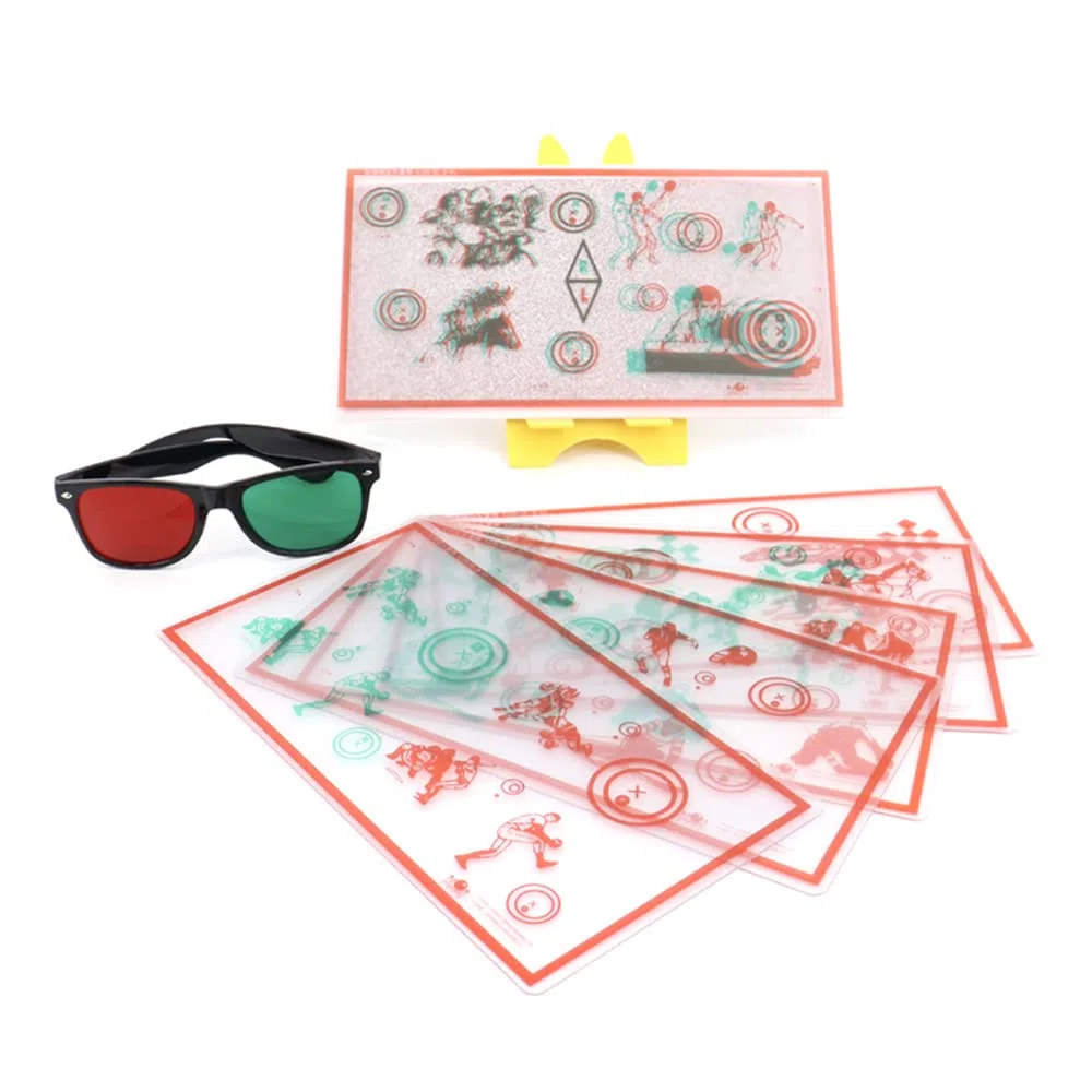 Carte d'entraînement stéréo pour correction de la vision Rouge/vert