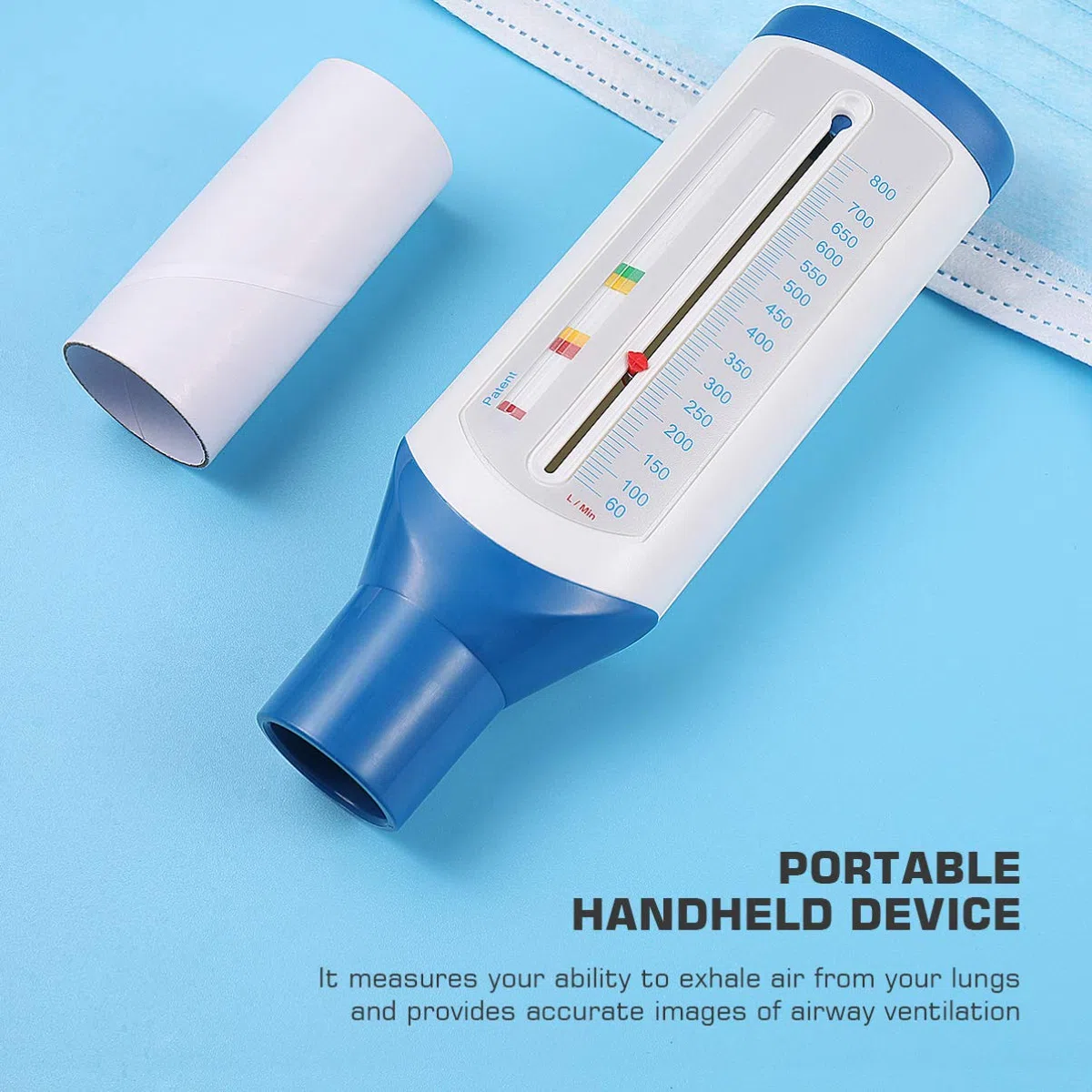 Baluue Portable Compteur De Capacité Vitale Mesure Débit Expiratoire Moniteur D'Asthme pour Adultes Et Enfants Contrôle Fonction Respiratoire