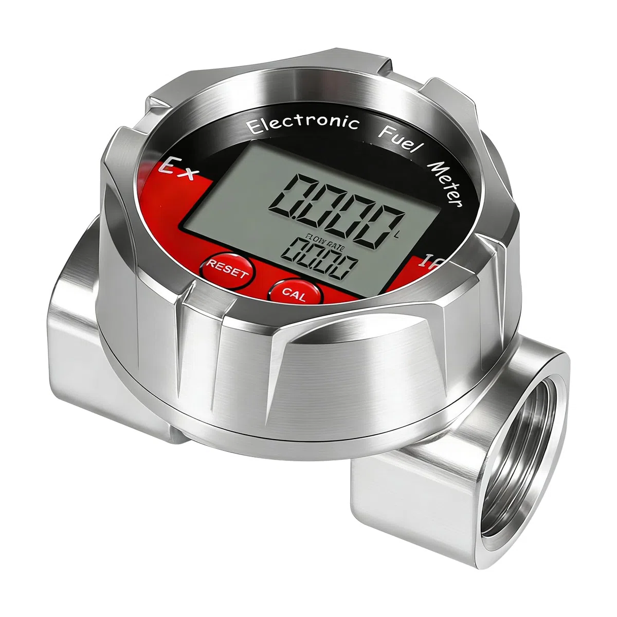 Débitmètre de Liquide, 1 Pouce Débitmètre Numérique électronique avec écran LCD Turbine Numérique Capteur de Débit pour Eau Liquide, Essence, Kérosène