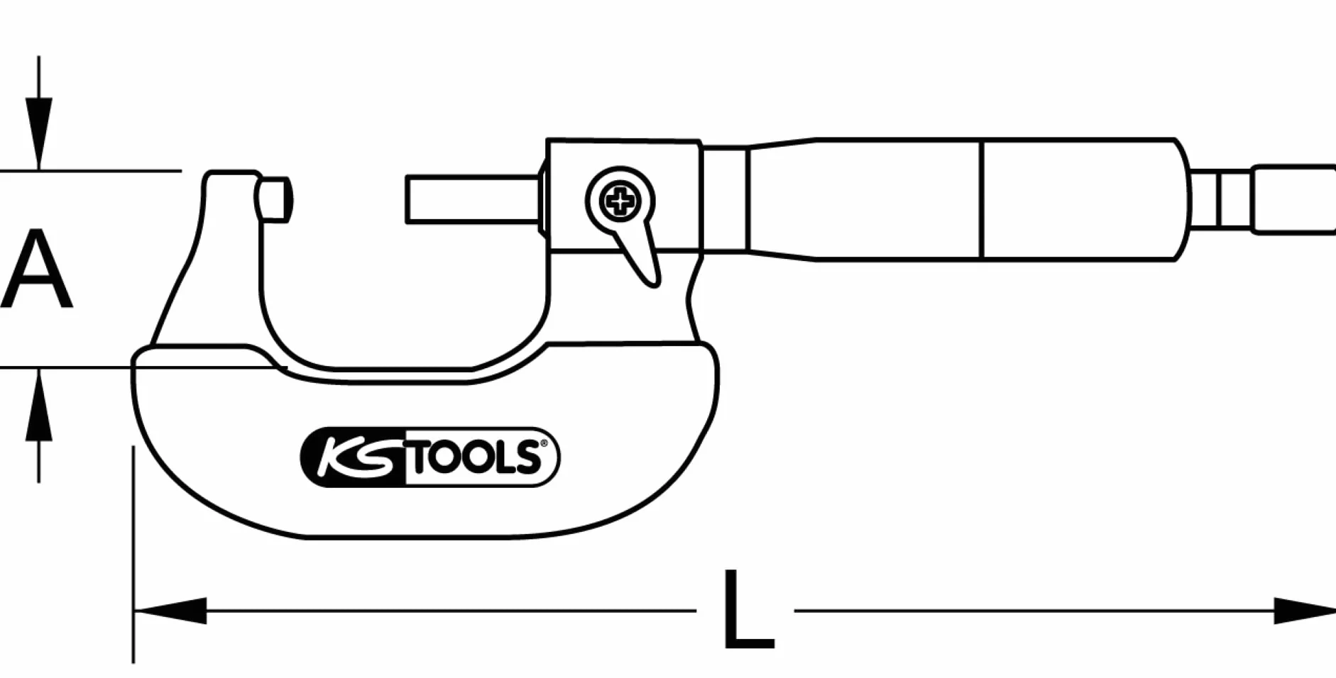 KS TOOLS 300.0555 Micromètre 0-25 mm