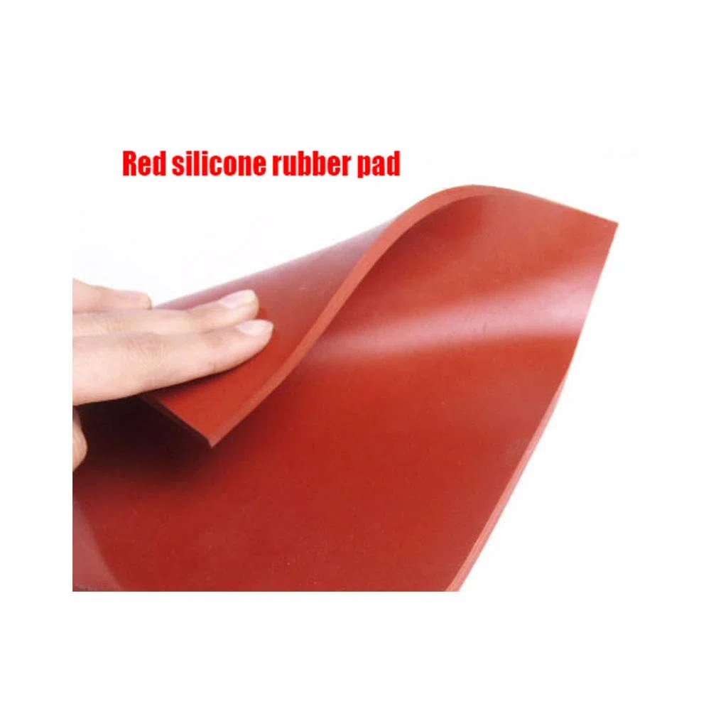 Feuille de caoutchouc silicone 500x500mm Rouge - Epaisseur 3mm
