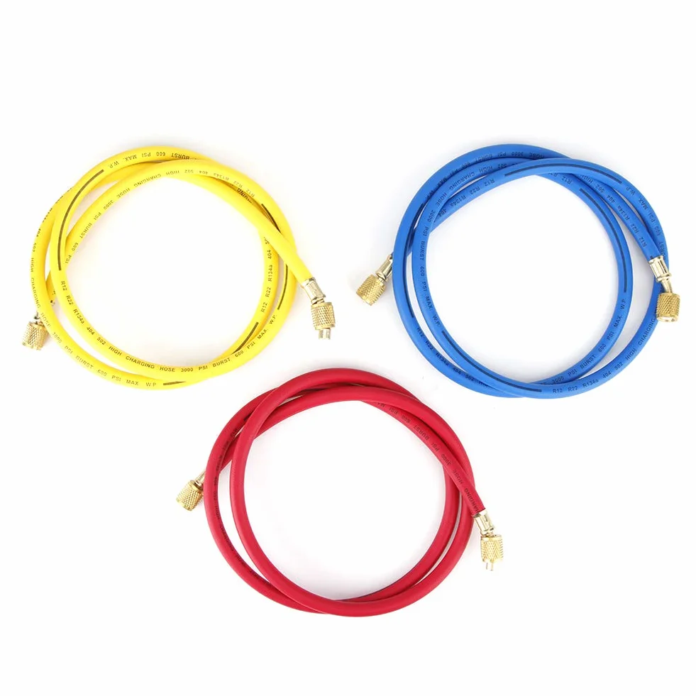 TUBE de Fluorure de Climatisation, Tuyau de Réfrigérant, Outil D'ajout de Liquide de Refroidissement, Accessoire 600PSI 1/4 Pouces, étanchéité Robuste à Haute Pression