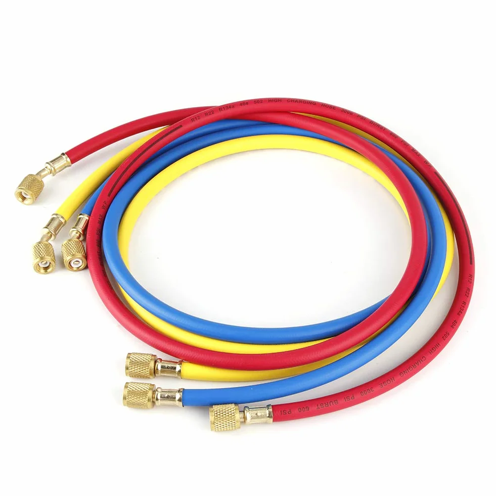 TUBE de Fluorure de Climatisation, Tuyau de Réfrigérant, Outil D'ajout de Liquide de Refroidissement, Accessoire 600PSI 1/4 Pouces, étanchéité Robuste à Haute Pression