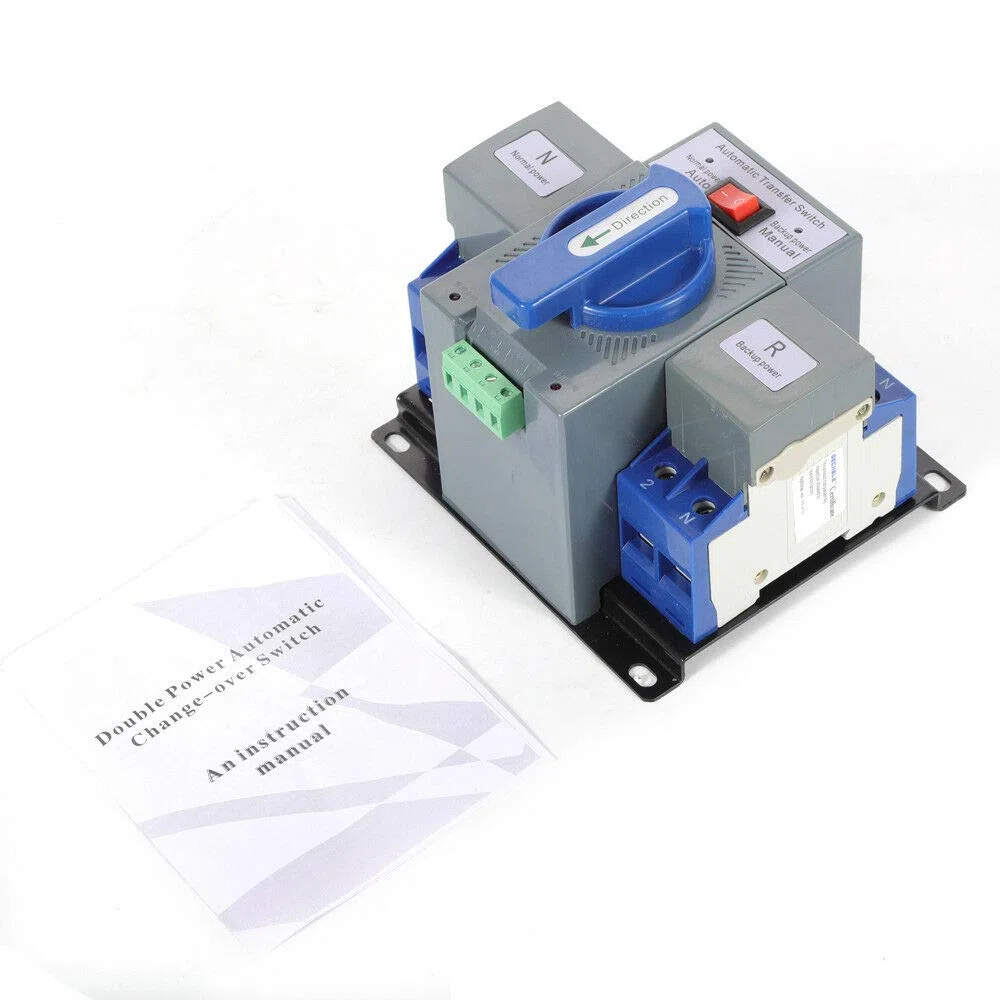 2P 63A Double Alimentation Électrique Commutateur de Transfert Automatique Transfer Switch Commutateur de Transfert Umschalter AC-33iB