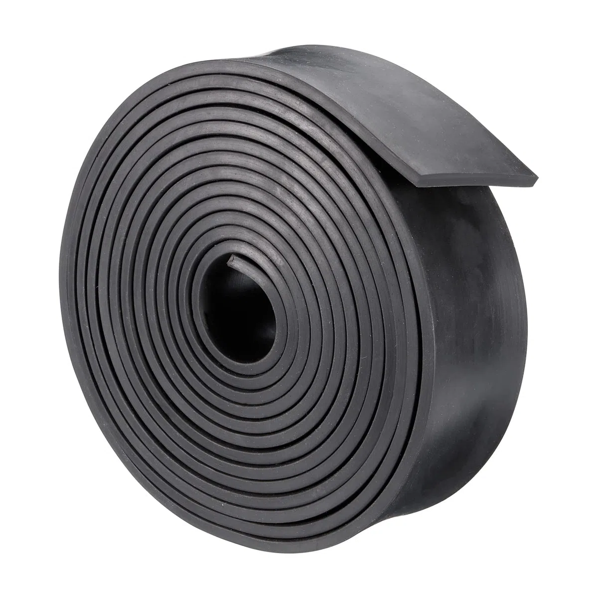 sourcing map Rouleaux de feuille de caoutchouc néoprène 5 mm x 50 mm (l) x 4 m (L), bandes en caoutchouc solide pour joints de bricolage, rembourrage d'étanchéité, réduit les vibrations