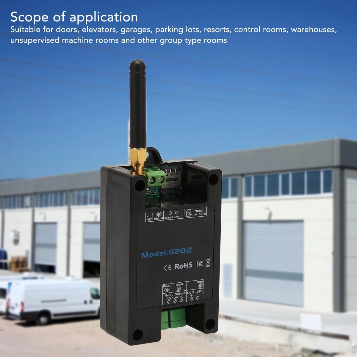 Télécommande de Portail GSM G202, Interrupteur à Distance, Sortie 3 A 240 VAC, Programmable avec 200 Chiffres, Fonctionnement Relais, Quadri-bande Globale, pour Portes,