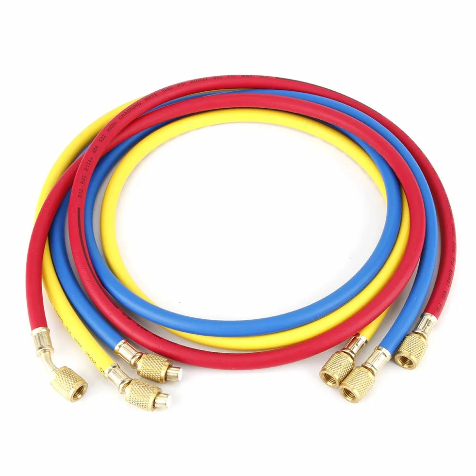 TUBE de Fluorure de Climatisation, Tuyau de Réfrigérant, Outil D'ajout de Liquide de Refroidissement, Accessoire 600PSI 1/4 Pouces, étanchéité Robuste à Haute Pression