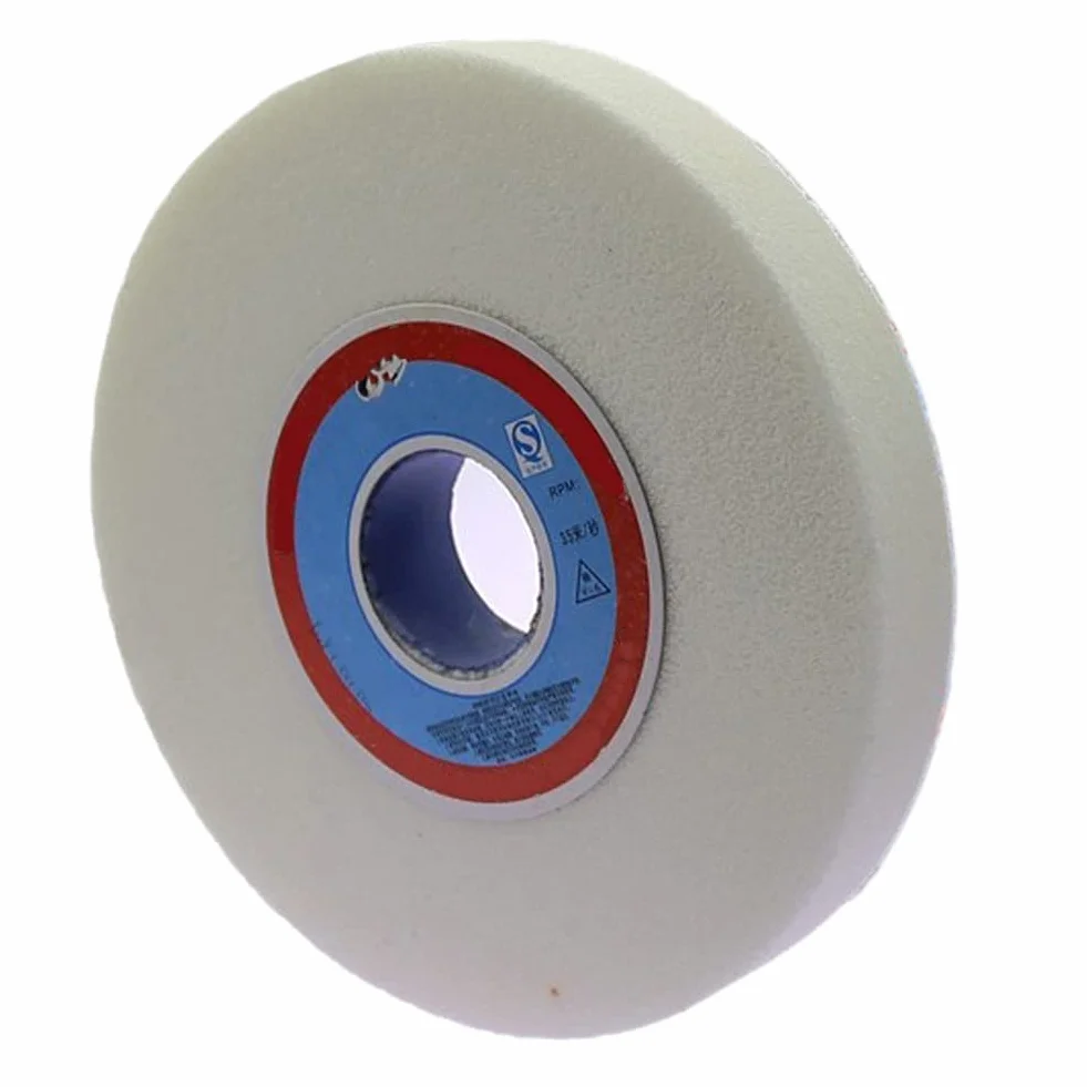 Meule en Corindon Blanc - OD : 200 Mm, Diamètre du Trou : 32 Mm, Épaisseur : 20 Mm 1 Pc pour des Applications Telles Que L'acier Ou Les Métaux,100 Grit