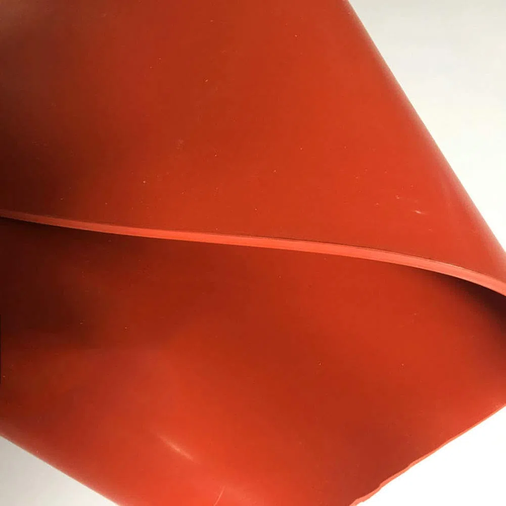 Feuille de caoutchouc silicone 500x500mm Rouge - Epaisseur 3mm