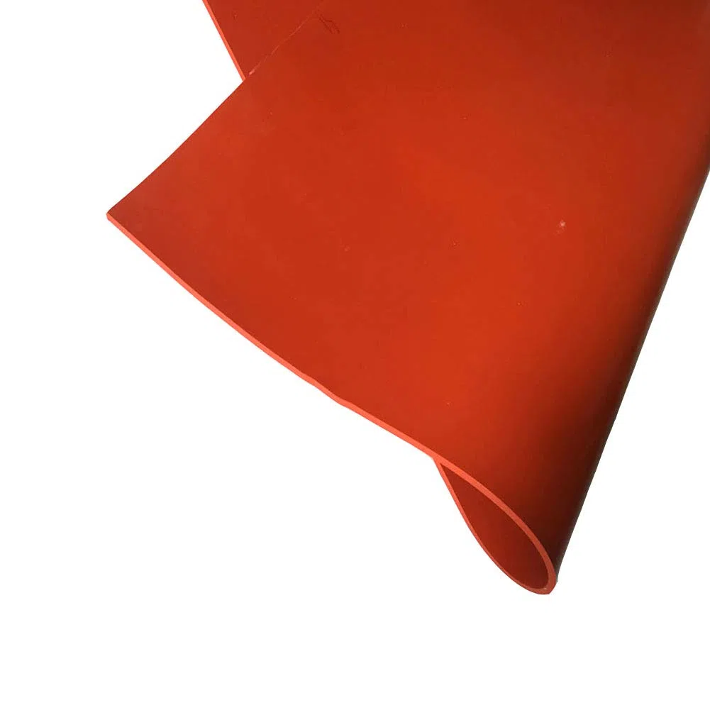 Feuille de caoutchouc silicone 500x500mm Rouge - Epaisseur 3mm