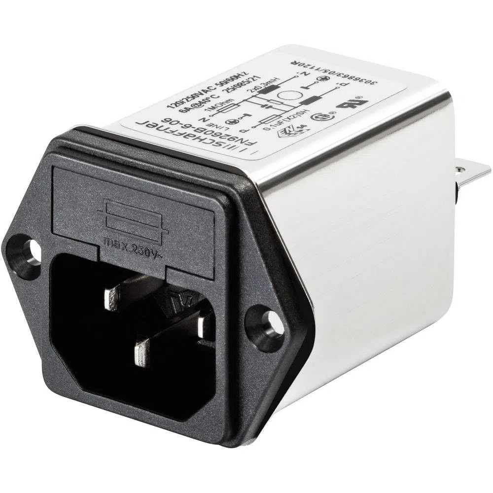 Schaffner Filtre d'alimentation FN 9260-2-06 avec Interrupteur, avec connecteur Femelle pour Appareil 250 V/AC 2 A 2.7