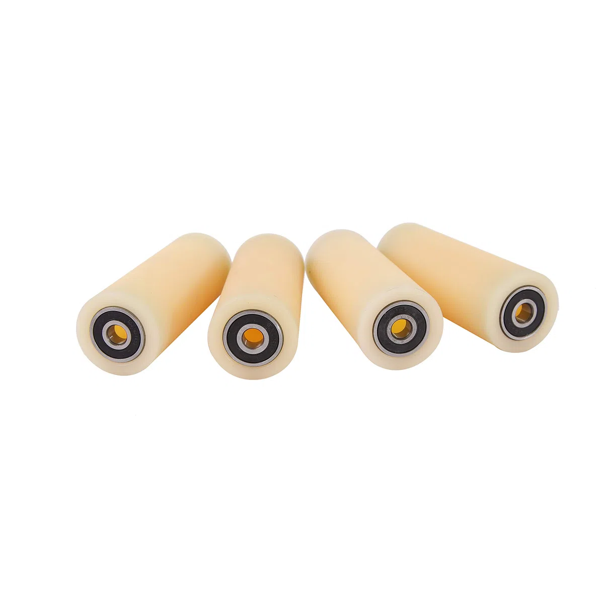 Smart Machines - Rouleaux en nylon polyamide de 35 mm de diamètre et 100 mm de large - Roulement de 8 mm - Autolubrifiant, Résistant à l'usure et à l'abrasion, Réduction du bruit - 4 pièces